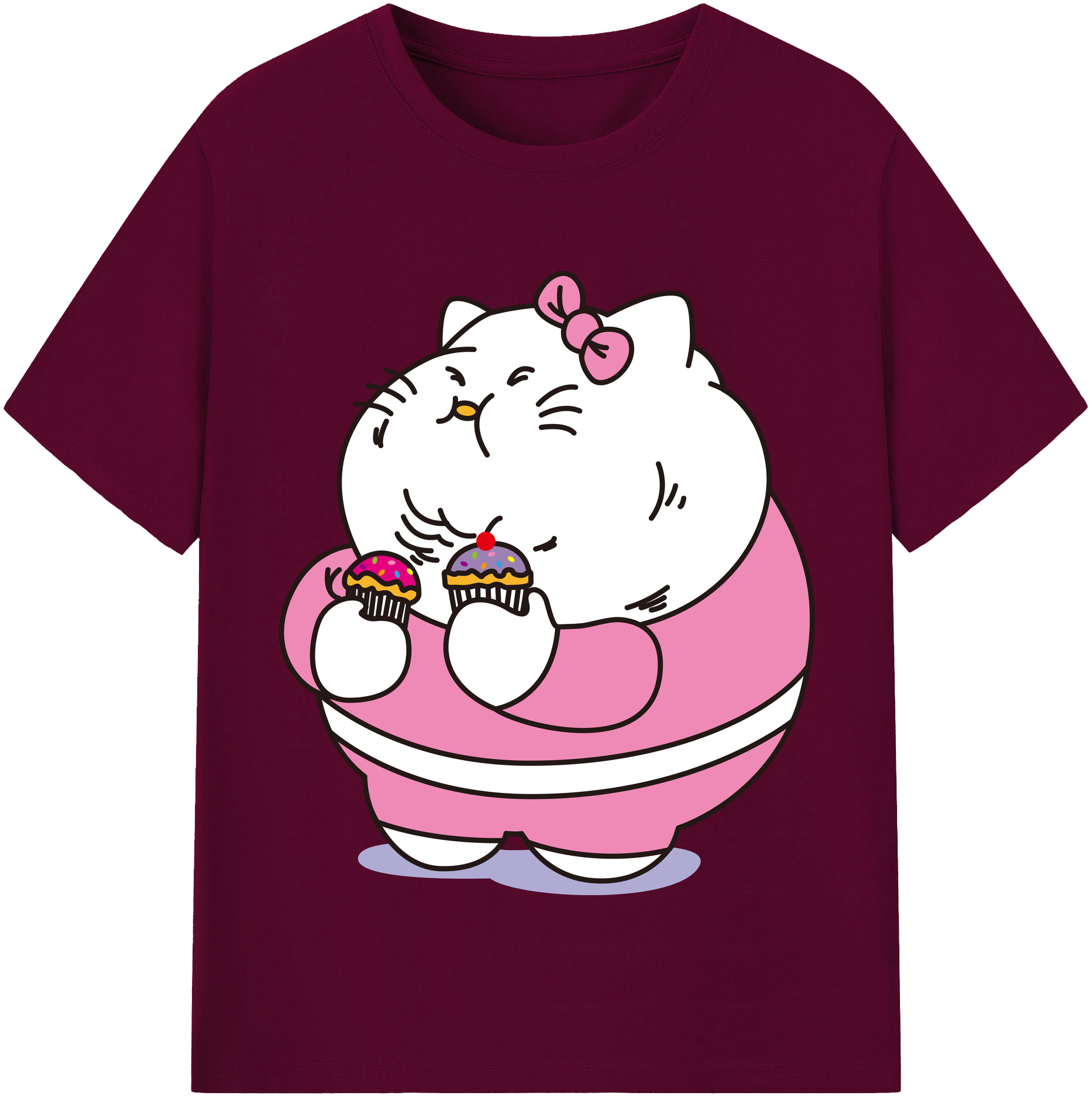 （画像用） Hello Kitty ハローキティ レディースカジュアルプリントTシャツ（綿100％）